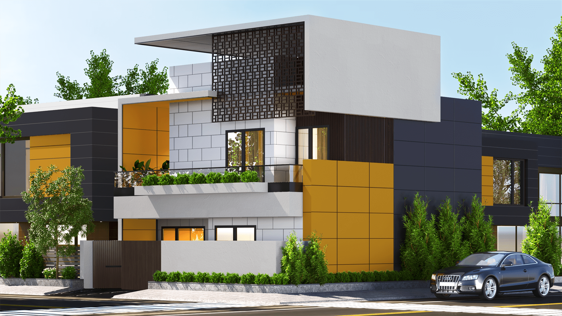 30406 Tawny Mustard (SUD) exterior wall cladding panels from NewMika
