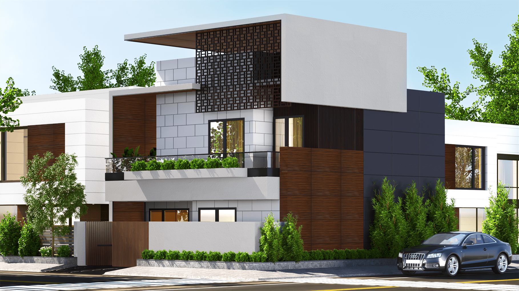 30110 Urban Wood (SUD) exterior wall cladding panels from NewMika
